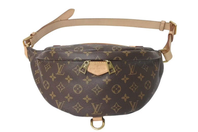 極美品 LOUIS VUITTON ルイヴィトン ボディバッグ M43644 バムバッグ ブラウン モノグラムキャンバス 中古 4c073368
