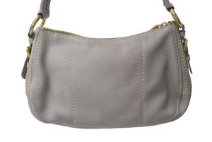 極美品 PRADA プラダ ワンショルダーバッグ ハンドバッグ BR4690 レザー グレー ゴールド金具 中古 4c073370 