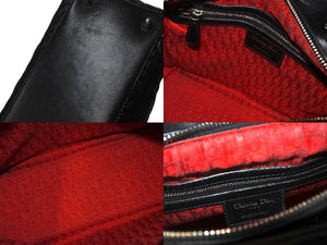 Christian Dior クリスチャンディオール レディディオール ミディアム 2WAY ハンドバッグ カナージュ ブラック シルバー 美品 中古 4c073371