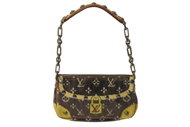 LOUIS VUITTON ルイ ヴィトン ポシェットアクセソワール ショルダーバッグ M92710 モノグラム トロンプイユ 美品 中古 4c073373
