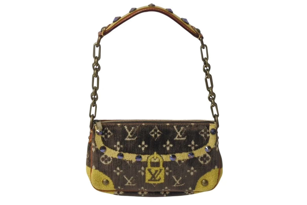 LOUIS VUITTON ルイ ヴィトン ポシェットアクセソワール ショルダーバッグ M92710 モノグラム トロンプイユ 美品 中古 4c073373