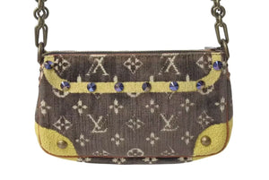 LOUIS VUITTON ルイ ヴィトン ポシェットアクセソワール ショルダーバッグ M92710 モノグラム トロンプイユ 美品 中古 4c073373