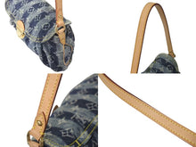 画像をギャラリービューアに読み込む, LOUIS VUITTON ルイヴィトン ミニプリーティ レイエ ショルダーバッグ M95333 モノグラムデニム ブルー 美品 中古 4c073374