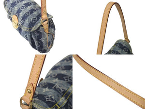 LOUIS VUITTON ルイヴィトン ミニプリーティ レイエ ショルダーバッグ M95333 モノグラムデニム ブルー 美品 中古 4c073374