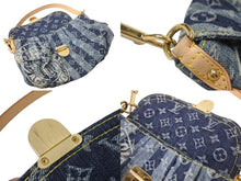 画像をギャラリービューアに読み込む, LOUIS VUITTON ルイヴィトン ミニプリーティ レイエ ショルダーバッグ M95333 モノグラムデニム ブルー 美品 中古 4c073374