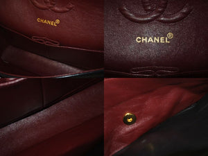 CHANEL シャネル マトラッセ25 Wフラップ Wチェーンショルダーバッグ 2番台 ラムスキン ブラック ゴールド 美品 中古 4c073381