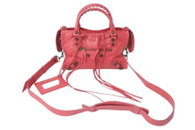 Load image into Gallery viewer, BALENCIAGA バレンシアガ クラシック ミニ シティ 2WAY ハンドバッグ レッド レザー 300295 ショルダーバッグ 美品 中古 4c073383