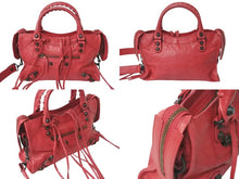 Load image into Gallery viewer, BALENCIAGA バレンシアガ クラシック ミニ シティ 2WAY ハンドバッグ レッド レザー 300295 ショルダーバッグ 美品 中古 4c073383