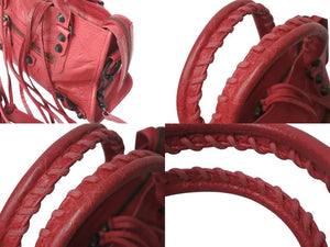 BALENCIAGA バレンシアガ クラシック ミニ シティ 2WAY ハンドバッグ レッド レザー 300295 ショルダーバッグ 美品 中古 4c073383