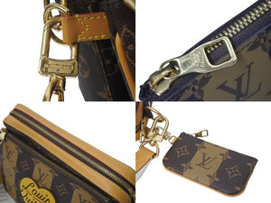 新品同様 LOUIS VUITTON ルイヴィトン × NIGO モノグラムストライプ トリオメッセンジャー ショルダーバッグ M45965 中古 4c073386