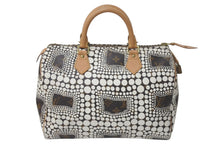 Load image into Gallery viewer, LOUIS VUITTON ルイヴィトン スピーディ ブロン 草間彌生 ハンドバッグ モノグラムタウン M40690 ブラウン ホワイト 美品 中古 4c073387