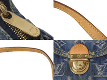 画像をギャラリービューアに読み込む, LOUISVUITTON ルイヴィトン パウチィ ワンショルダーバッグ M95382 パッチワーク モノグラムデニム ブルー 美品 中古 4c073389