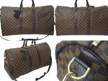Load image into Gallery viewer, 極美品 LOUISVUITTON ルイヴィトン ボストンバッグ N41414 キーポルバンドリエール55 ダミエエベヌ ゴールド金具 中古 4c073391
