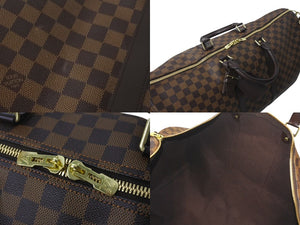 極美品 LOUISVUITTON ルイヴィトン ボストンバッグ N41414 キーポルバンドリエール55 ダミエエベヌ ゴールド金具 中古 4c073391