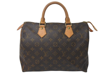 LOUIS VUITTON ルイヴィトン スピーディ30 ハンドバッグ M41526 モノグラムキャンバス ブラウン 美品 中古 4c073403