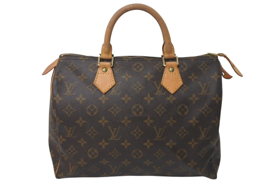 LOUIS VUITTON ルイヴィトン スピーディ30 ハンドバッグ M41526 モノグラムキャンバス ブラウン 美品 中古 4c073403