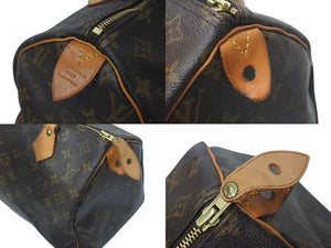 LOUIS VUITTON ルイヴィトン スピーディ30 ハンドバッグ M41526 モノグラムキャンバス ブラウン 美品 中古 4c073403