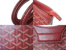 Load image into Gallery viewer, GOYARD ゴヤール ハンドバッグ ベルーガPM レッド ゴヤールディンキャンバス レザー シルバー金具 美品 中古 4c073406