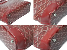 Load image into Gallery viewer, GOYARD ゴヤール ハンドバッグ ベルーガPM レッド ゴヤールディンキャンバス レザー シルバー金具 美品 中古 4c073406