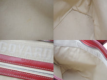 Load image into Gallery viewer, GOYARD ゴヤール ハンドバッグ ベルーガPM レッド ゴヤールディンキャンバス レザー シルバー金具 美品 中古 4c073406