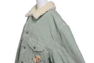 GUCCI グッチ Boa Denim Jacket ボアデニムジャケット サイズ 50 ユニセックス グリーン パッチ 美品 中古 4c073415