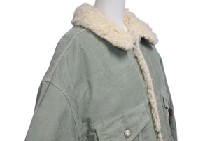 GUCCI グッチ Boa Denim Jacket ボアデニムジャケット サイズ 50 ユニセックス グリーン パッチ 美品 中古 4c073415