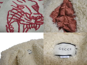 GUCCI グッチ Boa Denim Jacket ボアデニムジャケット サイズ 50 ユニセックス グリーン パッチ 美品 中古 4c073415