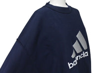 Load image into Gallery viewer, BALENCIAGA x adidas バレンシアガ × アディダス 半袖Ｔシャツ 731789 サイズ4 ロゴ刺繍 22FW ネイビー 美品 中古 4c073417