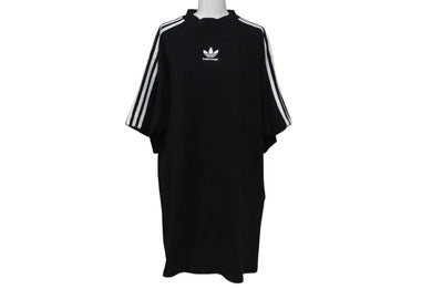 極美品 BALENCIAGA X ADIDAS バレンシアガ X アディダス Cotton T Shirt コットン T シャツ ブラック 739101 中古 4c073419