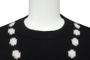 CHANEL シャネル ニット セーター ネックレス ヴィンテージ P05572V00254 イギリス製 カシミヤ ブラック サイズ38 美品 中古 4c073420