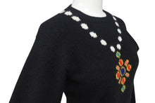 Load image into Gallery viewer, CHANEL シャネル ニット セーター ネックレス ヴィンテージ P05572V00254 イギリス製 カシミヤ ブラック サイズ38 美品 中古 4c073420