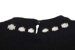CHANEL シャネル ニット セーター ネックレス ヴィンテージ P05572V00254 イギリス製 カシミヤ ブラック サイズ38 美品 中古 4c073420