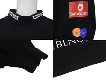 Load image into Gallery viewer, 極美品 BALENCIAGA バレンシアガ LEAGUE リーグ 長袖Tシャツ 767879 サイズL ブラック コットン マルチプリント 23SS 中古 4c073422