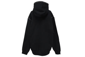 極美品 SUPREME シュプリーム Studded Hooded Sweatshirt スタッズ フーデッド スウェットシャツ ブラック L 中古 4c073425