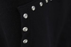 極美品 SUPREME シュプリーム Studded Hooded Sweatshirt スタッズ フーデッド スウェットシャツ ブラック L 中古 4c073425