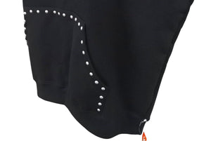 極美品 SUPREME シュプリーム Studded Hooded Sweatshirt スタッズ フーデッド スウェットシャツ ブラック L 中古 4c073425