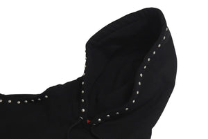 極美品 SUPREME シュプリーム Studded Hooded Sweatshirt スタッズ フーデッド スウェットシャツ ブラック L 中古 4c073425