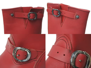極美品 CHROME HEARTS クロムハーツ エンジニアブーツ WESCOコラボ ガンスリンガー サイズS レッド 中古 4c073430