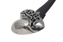 Load image into Gallery viewer, CHROME HEARTS クロムハーツ ハート モチーフ レザーベルト サイズ30 1995 サイズ36 sterling刻印 レザー 美品 中古 4c073431