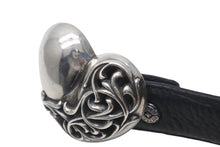 Load image into Gallery viewer, CHROME HEARTS クロムハーツ ハート モチーフ レザーベルト サイズ30 1995 サイズ36 sterling刻印 レザー 美品 中古 4c073431