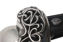 Load image into Gallery viewer, CHROME HEARTS クロムハーツ ハート モチーフ レザーベルト サイズ30 1995 サイズ36 sterling刻印 レザー 美品 中古 4c073431