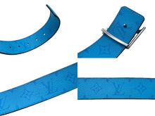 Load image into Gallery viewer, LOUIS VUITTON ルイヴィトン サンチュールLV ベルト リバーシブル サンプル M0264 モノグラムキャンバス ブルー 美品 中古 4c073433