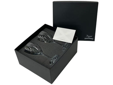 極美品 CHROME HEARTS × BACCARAT クロムハーツ × バカラ ワイングラス ２個セット クロステール クリスタル コレクション 中古 4c073435