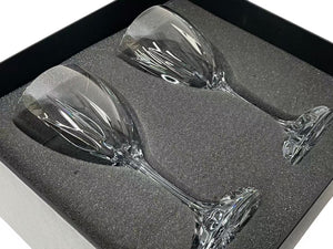 極美品 CHROME HEARTS × BACCARAT クロムハーツ × バカラ ワイングラス ２個セット クロステール クリスタル コレクション 中古 4c073435