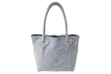 Load image into Gallery viewer, CHROME HEARTS クロムハーツ トートバッグ FS BSフレア パッチ グレー スエードレザー 美品 中古 4c073436