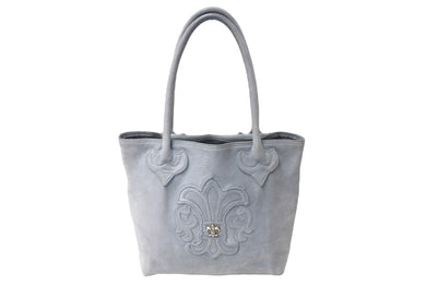 CHROME HEARTS クロムハーツ トートバッグ FS BSフレア パッチ グレー スエードレザー 美品 中古 4c073436