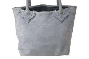 CHROME HEARTS クロムハーツ トートバッグ FS BSフレア パッチ グレー スエードレザー 美品 中古 4c073436