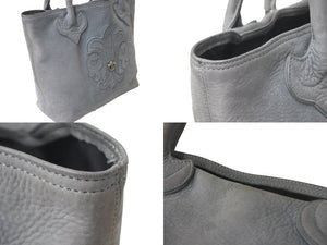 CHROME HEARTS クロムハーツ トートバッグ FS BSフレア パッチ グレー スエードレザー 美品 中古 4c073436