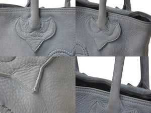 CHROME HEARTS クロムハーツ トートバッグ FS BSフレア パッチ グレー スエードレザー 美品 中古 4c073436