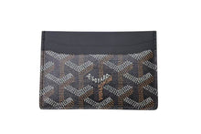 Load image into Gallery viewer, 新品未使用品 GOYARD ゴヤール サンシュルピス カードケース キャンバス レザー ブラック 中古 4c073440